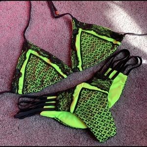 Green Lace Bikini